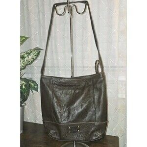 The SAK Vintage NWOT Dead Stock Brown Cow Leather Tote Shoulder Bag Zip Top